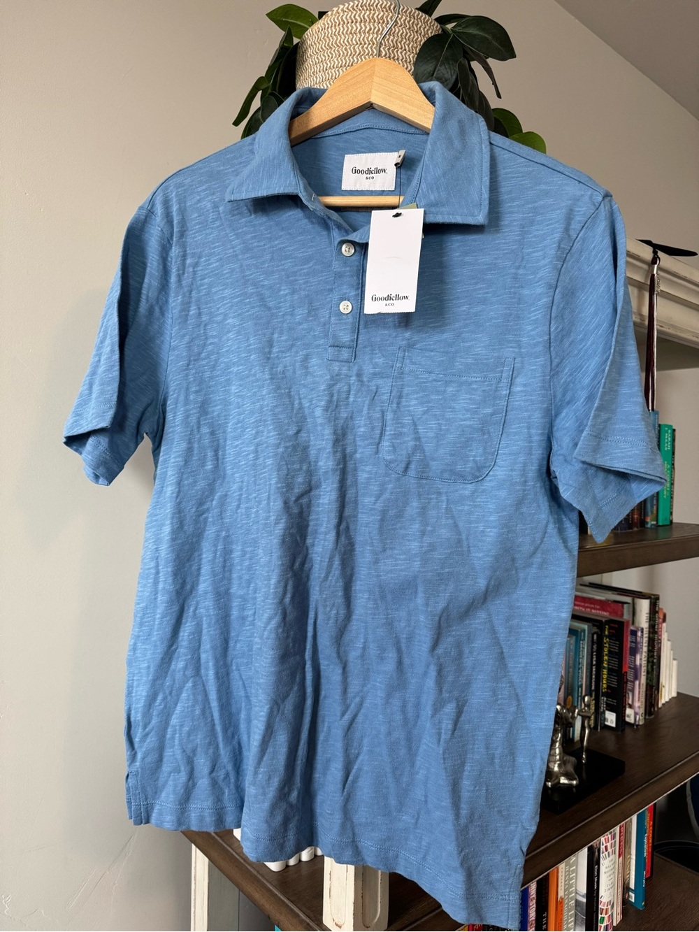 Goodfellow & Co Light Blue Short Sleeve Polo with Pocket